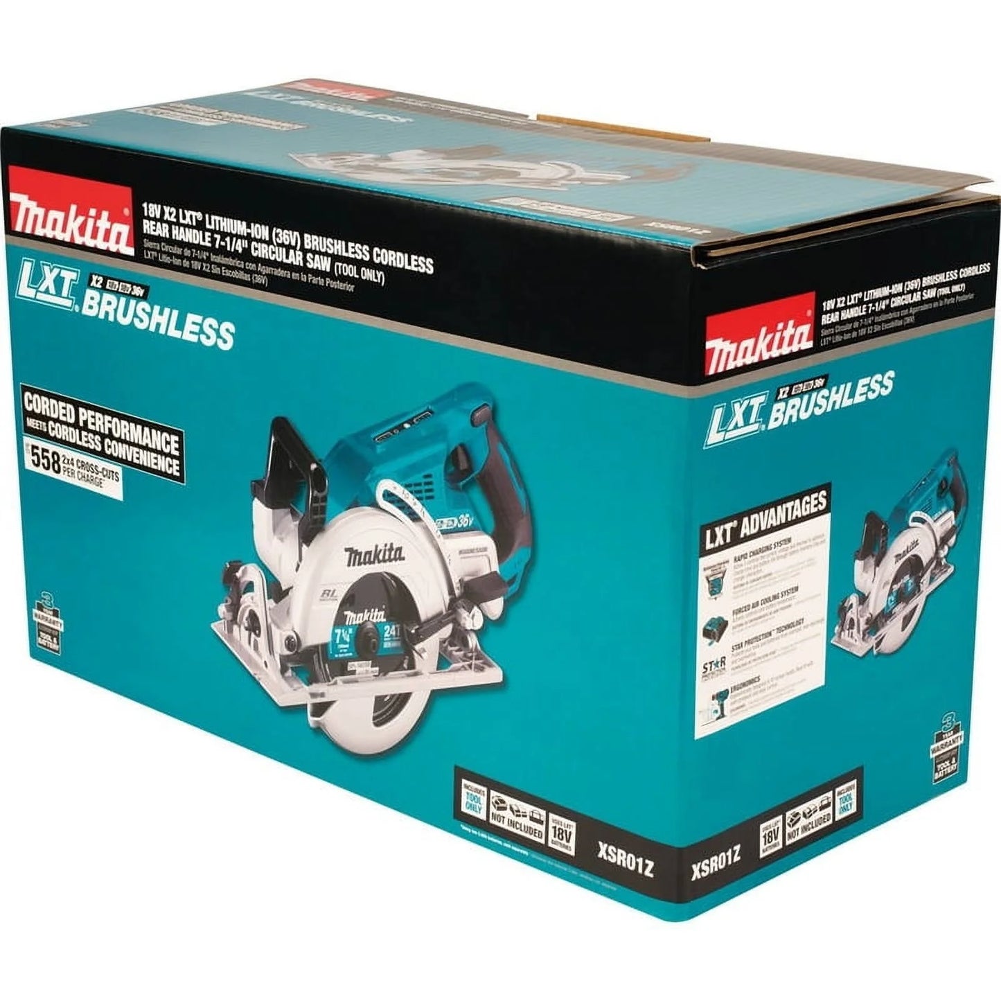 Cordless Circ Saw,7-1/4 in Blade Dia XSR01Z