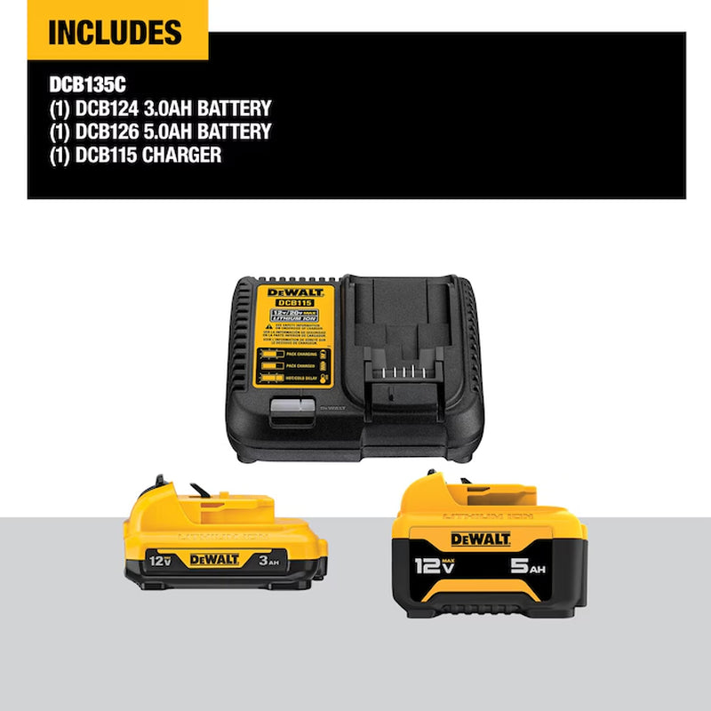 12 -Volt 2 -Pack Lithium-Ion ( 3 Ah 5 Ah Battery and Charger )