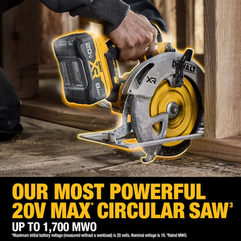 XR 20-Volt Max 7-1/4-In Brushless Cordless Circular Saw Kit ( Battery Included )