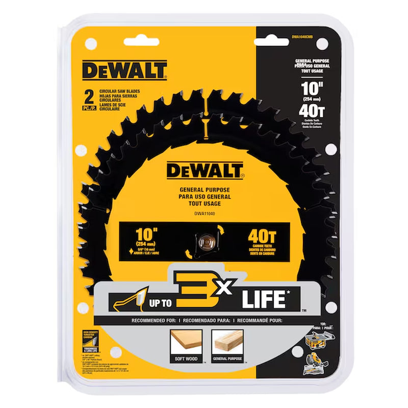Large Diameter Saw Blades 10-In 80 -Tooth Fine Finish Tungsten Carbide-Tipped Steel Miter/Table Saw Blade Individual