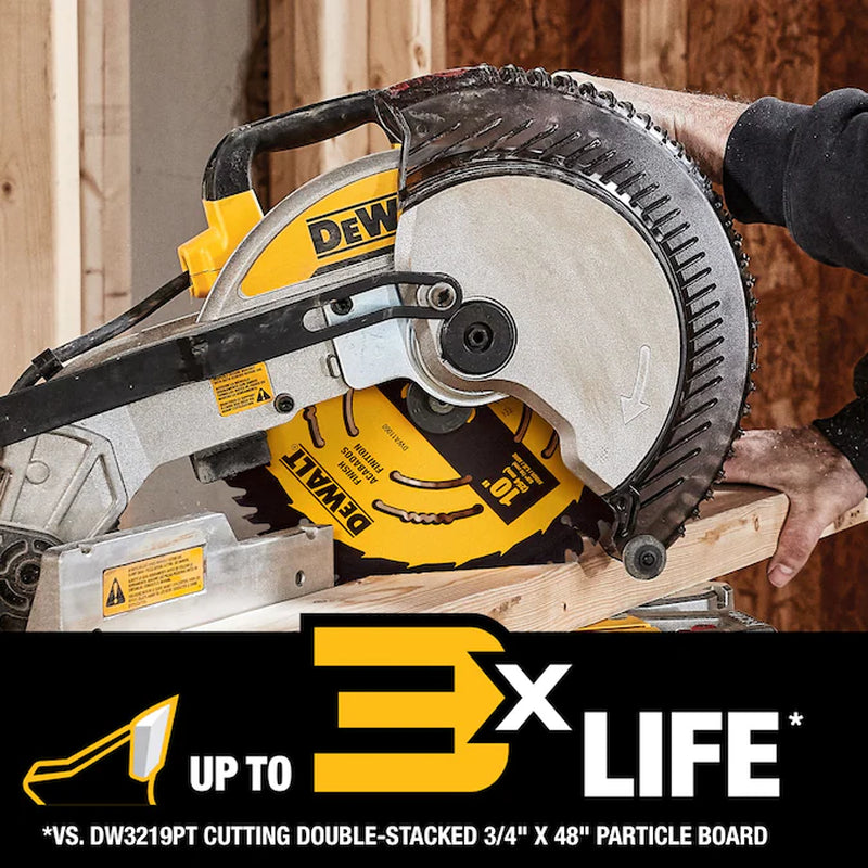 Large Diameter Saw Blades 10-In 80 -Tooth Fine Finish Tungsten Carbide-Tipped Steel Miter/Table Saw Blade Individual