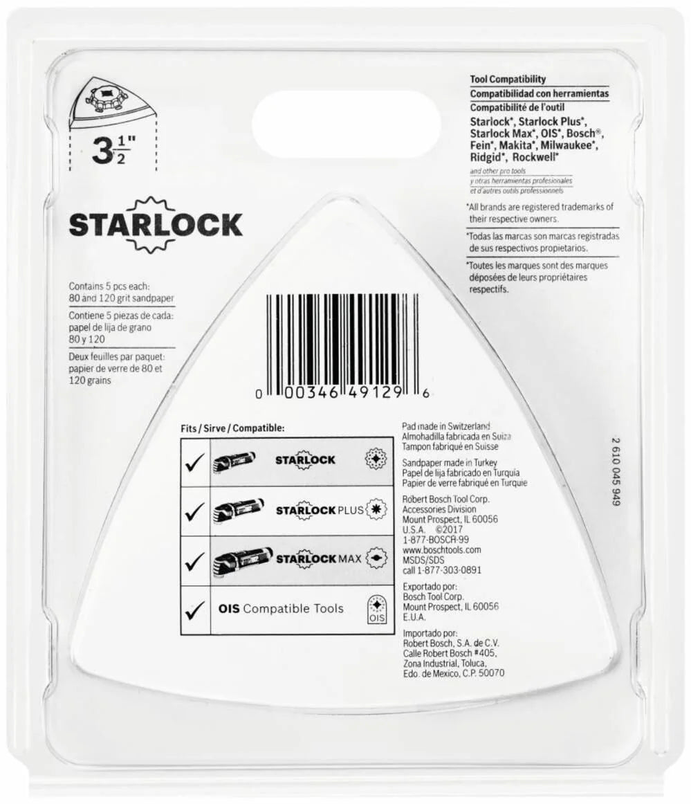 11 Pc. Starlock Oscillating Multi-Tool Delta Sanding Pad Kit