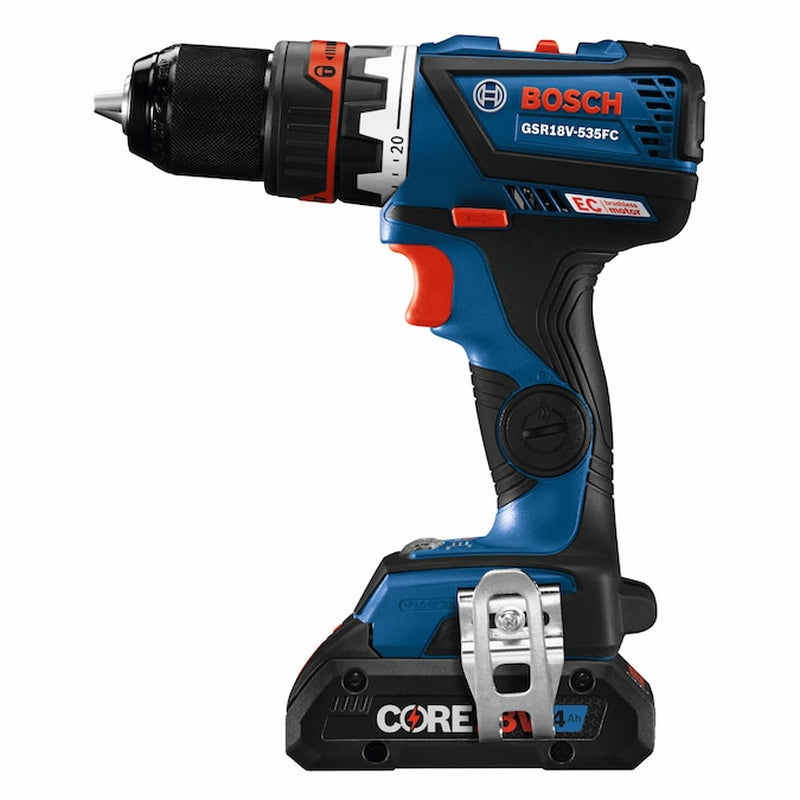 18-Volt 1/2-In Keyless Brushless Right Angle Cordless Drill 1 -Batteries Included (Soft Bag Included)