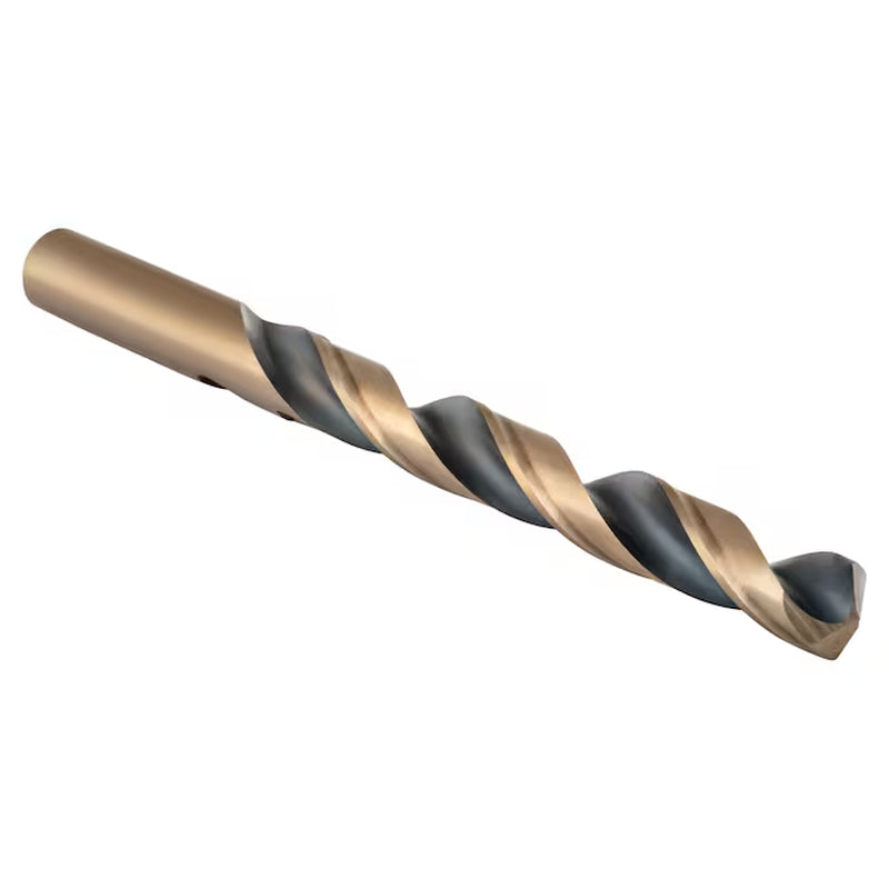 1/2-In X 6-In Black and Gold Coated HSS Aircraft Length Twist Drill Bit
