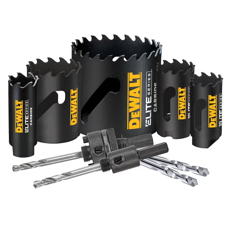 ELITE SERIES Carbide-Tipped Non-Arbored Hole Saw Set 9 -Piece