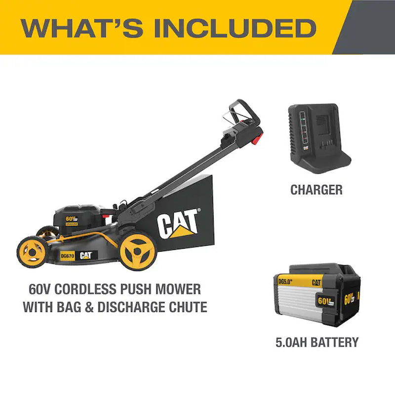 60-Volt, (1) 5 Ah Battery 21-In Push Walk Mower With