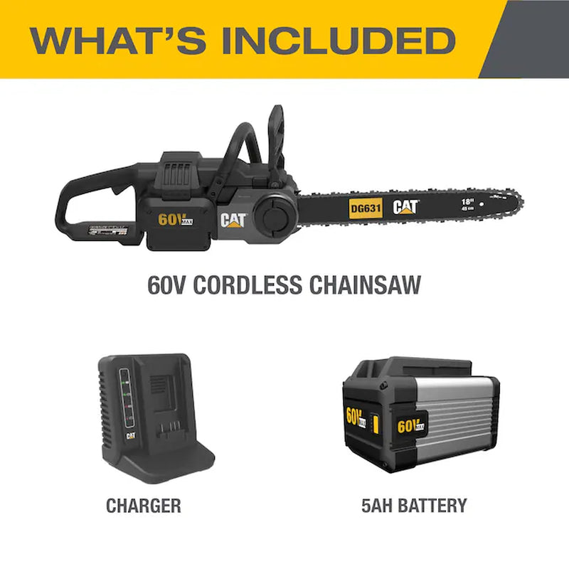 60-Volt Max 18-In Battery 5 Ah Chainsaw Battery Included Charger Included
