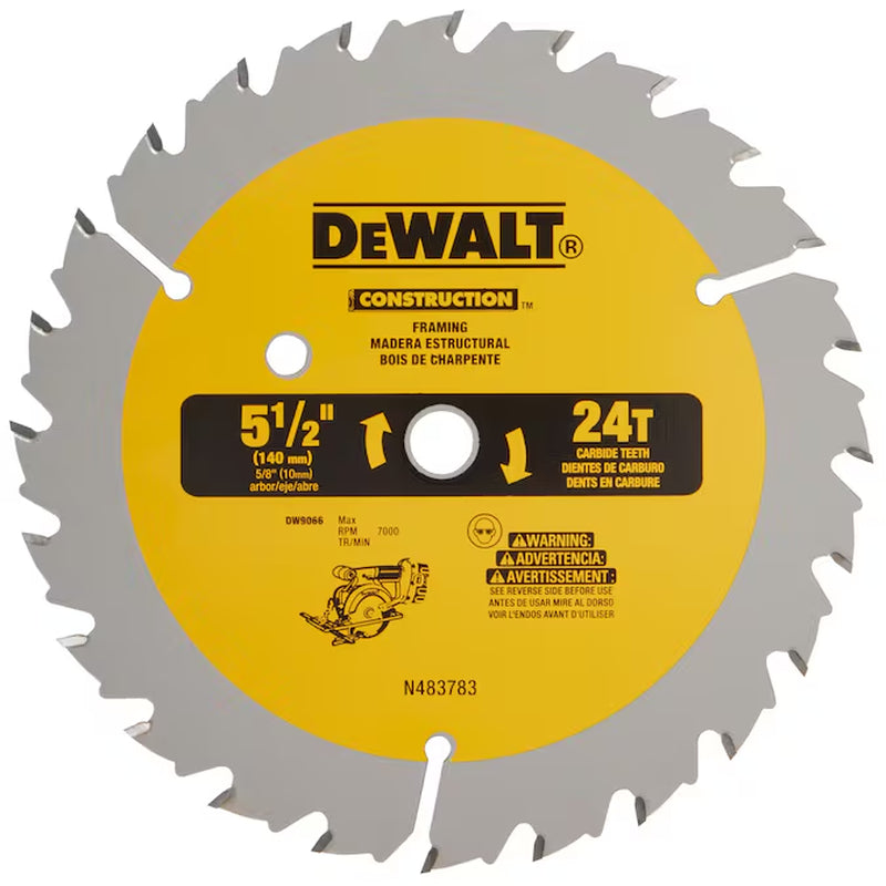 5-1/2-In 24 -Tooth Rough Finish Carbide Circular Saw Blade Individual