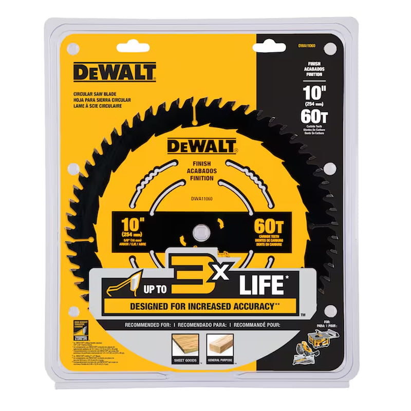 Large Diameter Saw Blades 10-In 80 -Tooth Fine Finish Tungsten Carbide-Tipped Steel Miter/Table Saw Blade Individual