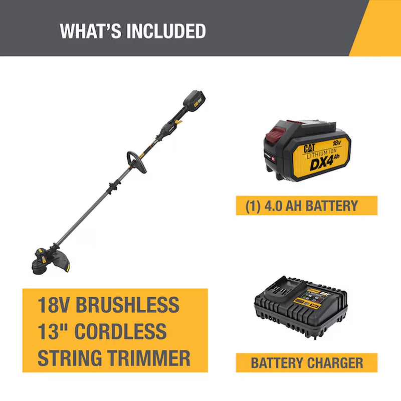 18-Volt 13-In Foldable Shaft Battery String Trimmer 4 Ah (Battery Included) (Charger Included)