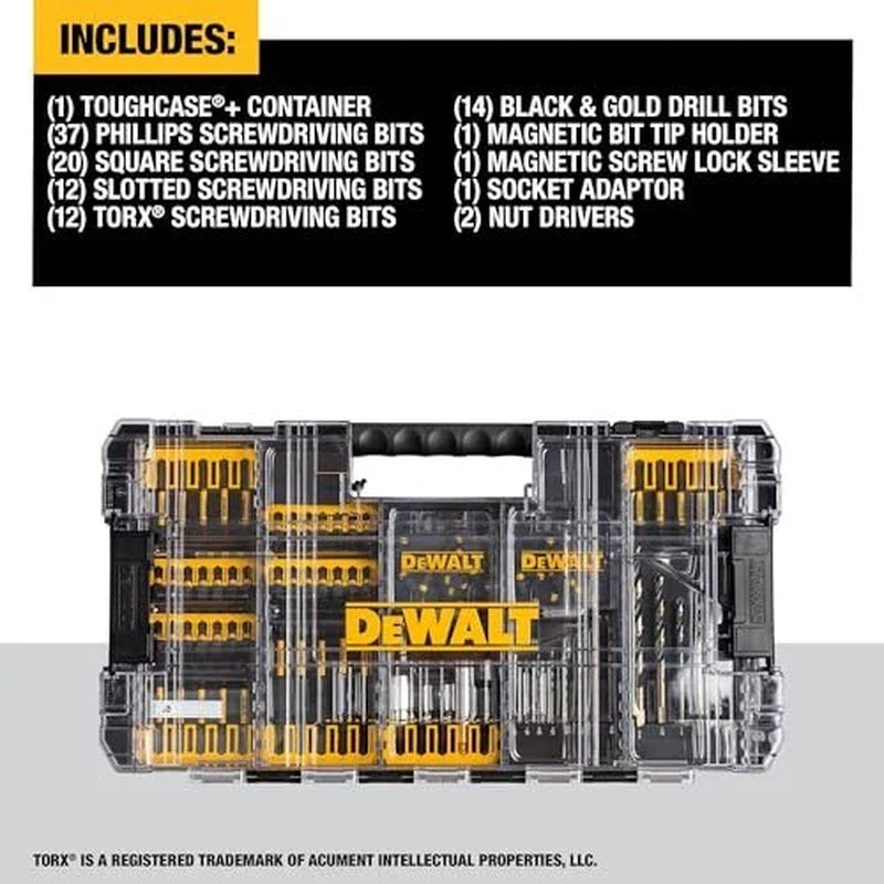 Flextorq 100-Piece Impact Driver Bit Set DWANGFT100SET