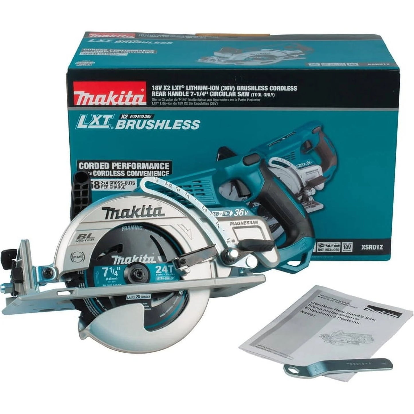 Cordless Circ Saw,7-1/4 in Blade Dia XSR01Z