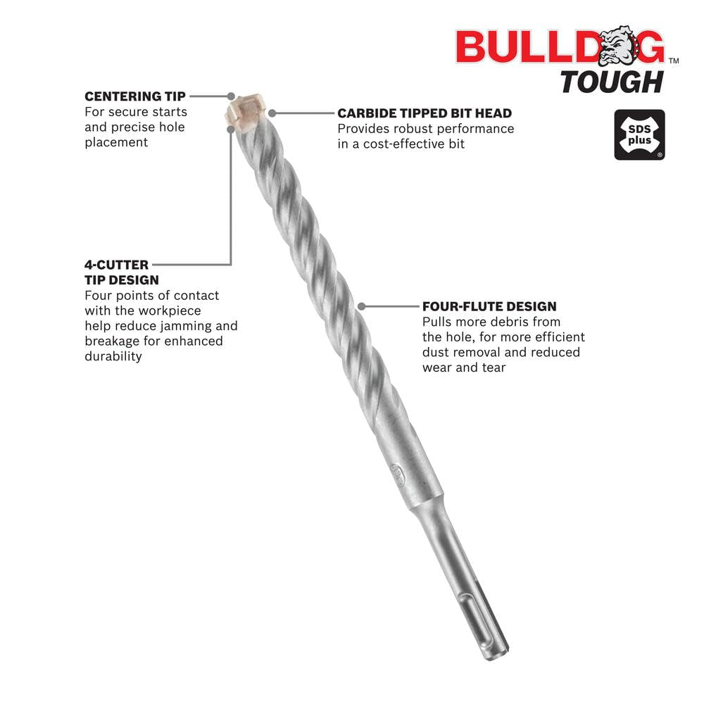 HC4C2012-3/16 In. X 6 In. X 8 In. Sds-Plus® Bulldog™ Tough Rotary Hammer Bit