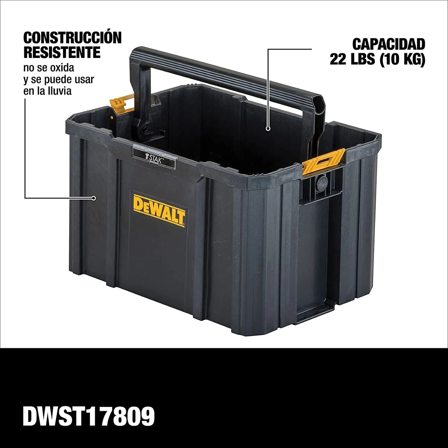 Durable Tool Boxes & Organizers, Black Yellow, 19.75" X 15.75" X 11.75", 3.98 Lbs