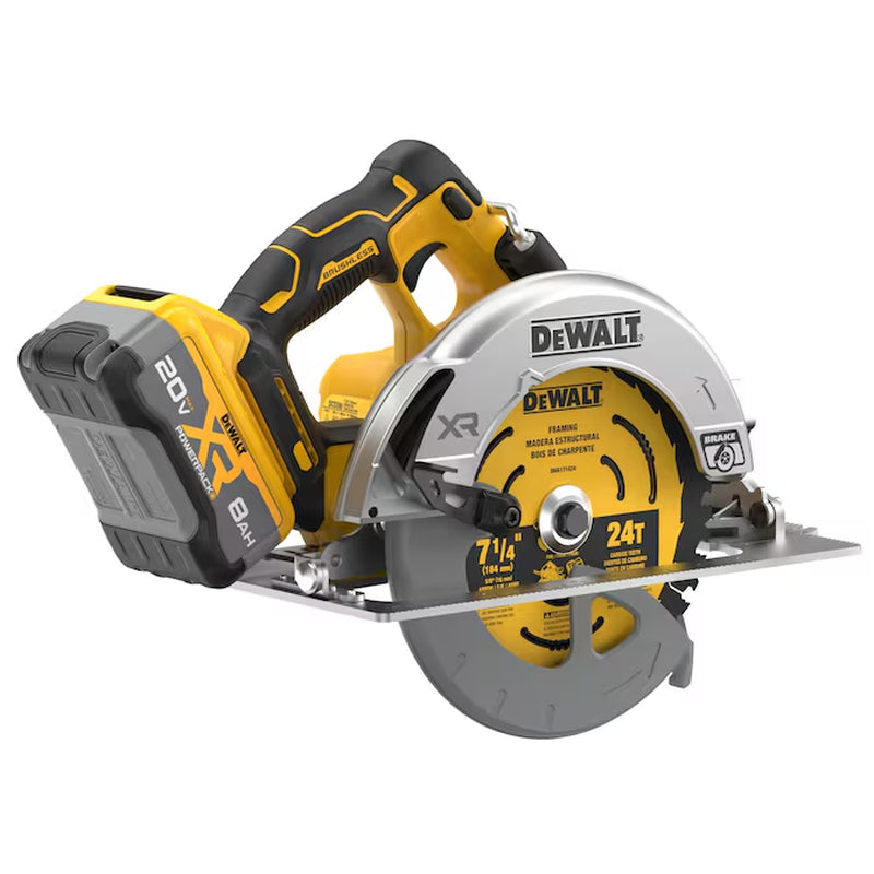 XR 20-Volt Max 7-1/4-In Brushless Cordless Circular Saw Kit ( Battery Included )