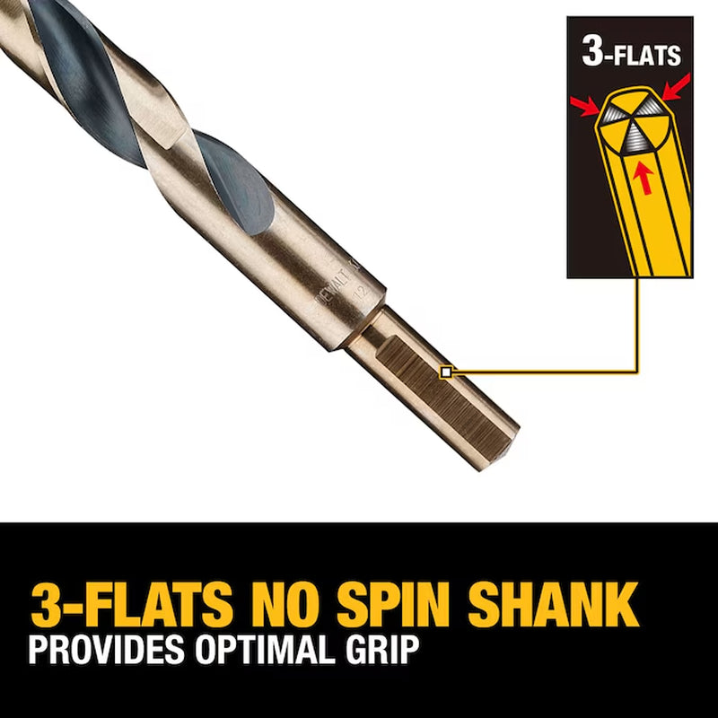 21 -Piece Assorted X Black and Gold Coated HSS Jobber Length Twist Drill Bit Set