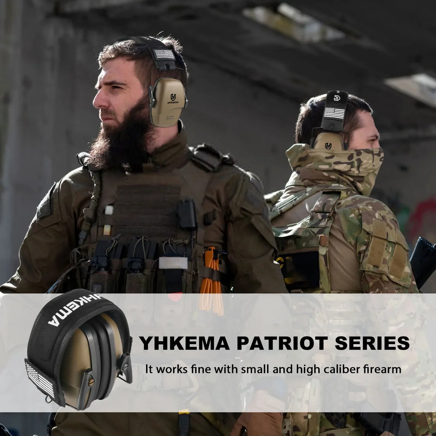 YHKEMA Noise-Canceling Safety Earmuffs – Adjustable Hearing Protection for Shooting, Work & Industrial Use