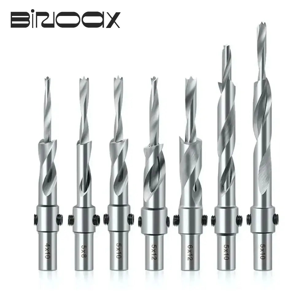 Countersink Drill Bit with Adjustable Depth Stop Chamfering Counterbore Drilling for Wood Plastic 10MM Shank
