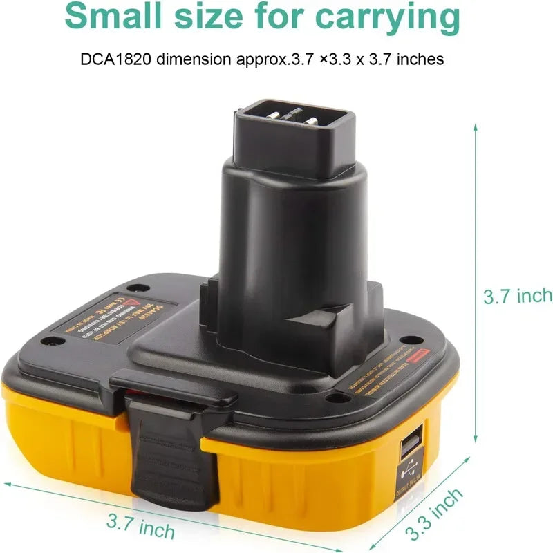 DeWalt DCA1820 Battery Adapter – Convert 20V Lithium Battery for Use with 18V Ni-Cad & Ni-MH Tools (Compatible with DC9096, DE9098, DE9096)
