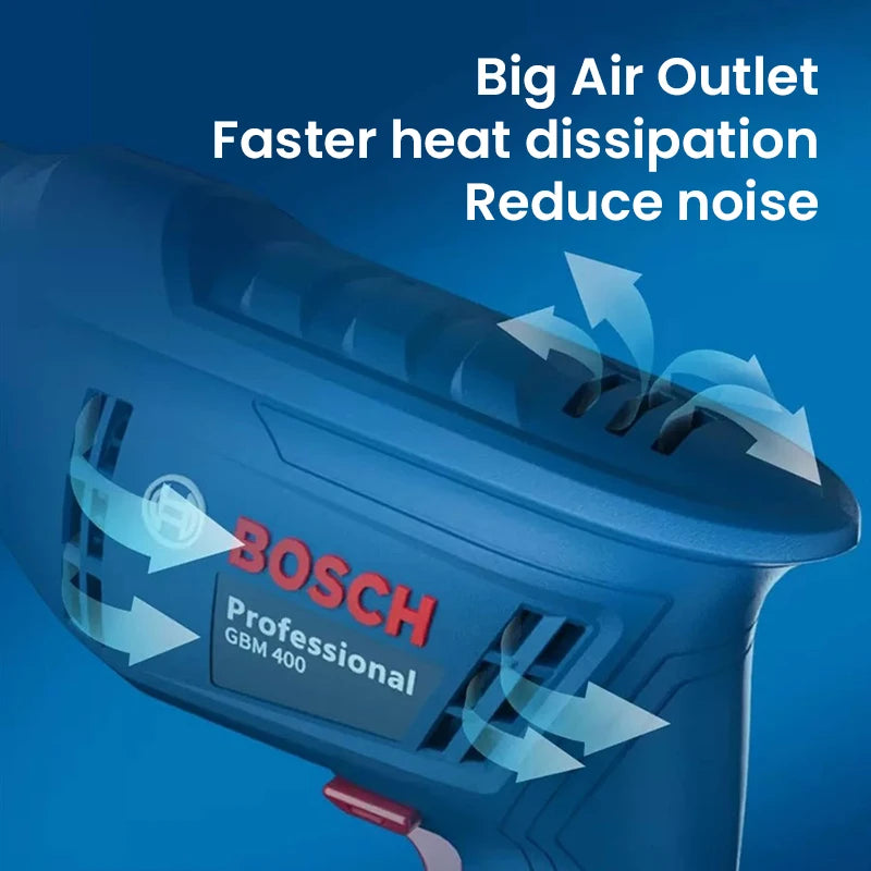 Bosch 400W Electric Drill Mini Screwdriver Adjustable Speed Rotary Impact Drill Strong Power Driller Tool for Wood Metal GBM 400