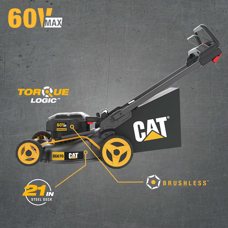 60-Volt, (1) 5 Ah Battery 21-In Push Walk Mower With