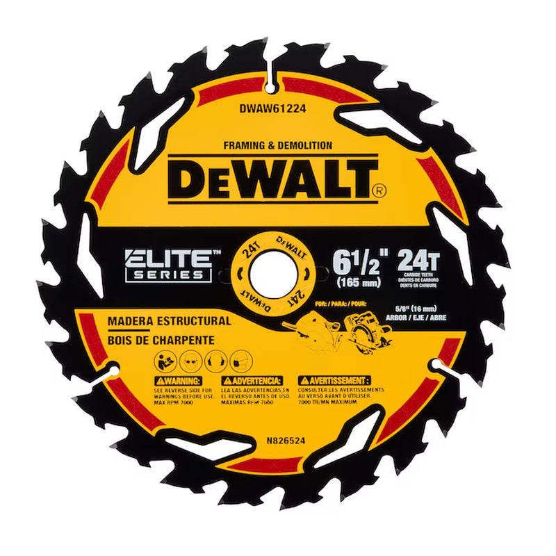 ELITE SERIES 6-1/2-In 40 -Tooth Fine Finish Tungsten Carbide-Tipped Steel Circular Saw Blade Individual