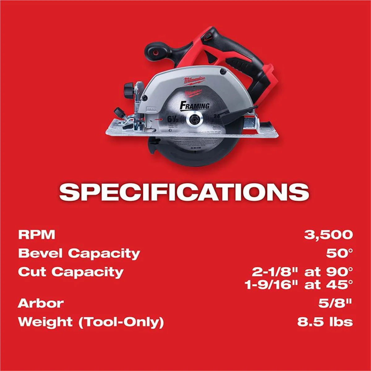 Tool M18 6 �" Circular Saw (Tool Only)