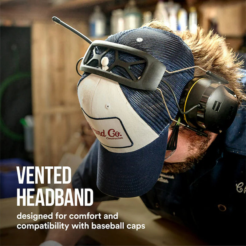 Worktunes Wireless Hearing Protector Reusable Cordless Hearing Protection Earmuffs with AM/FM Radio Bluetooth Compatibility 26 Db Noise Reduction Rating