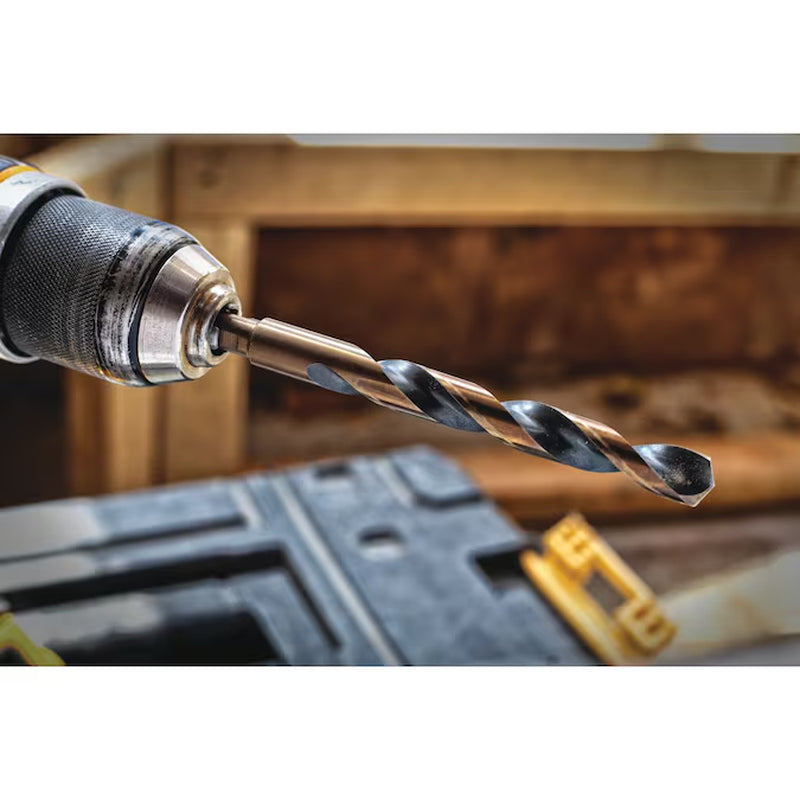 1/2-In X 6-1/8-In Black and Gold Coated HSS Jobber Length Twist Drill Bit