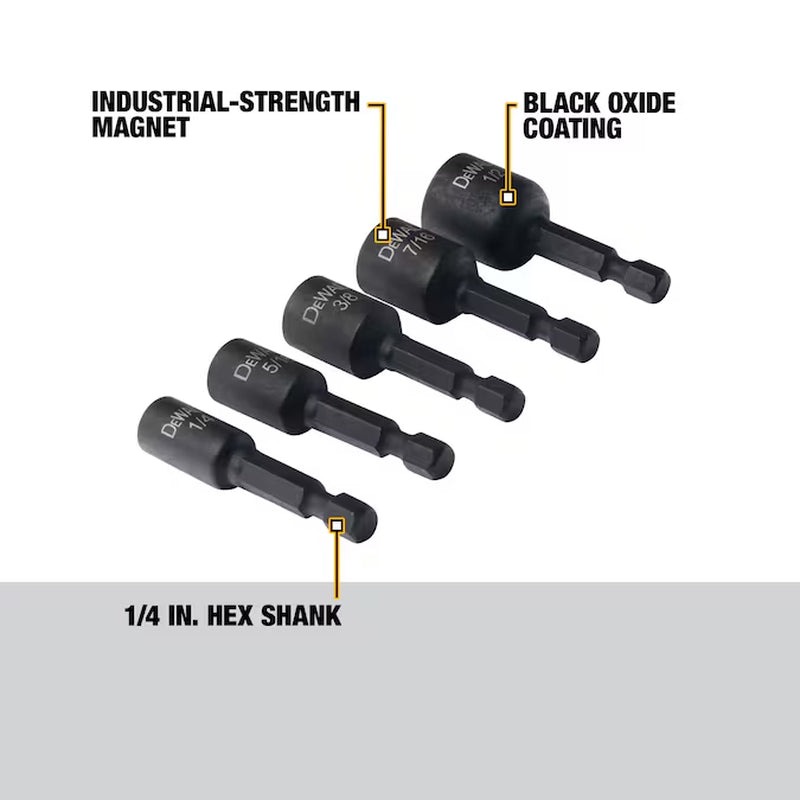Nutsetter Impact Driver Bit 5 -Piece