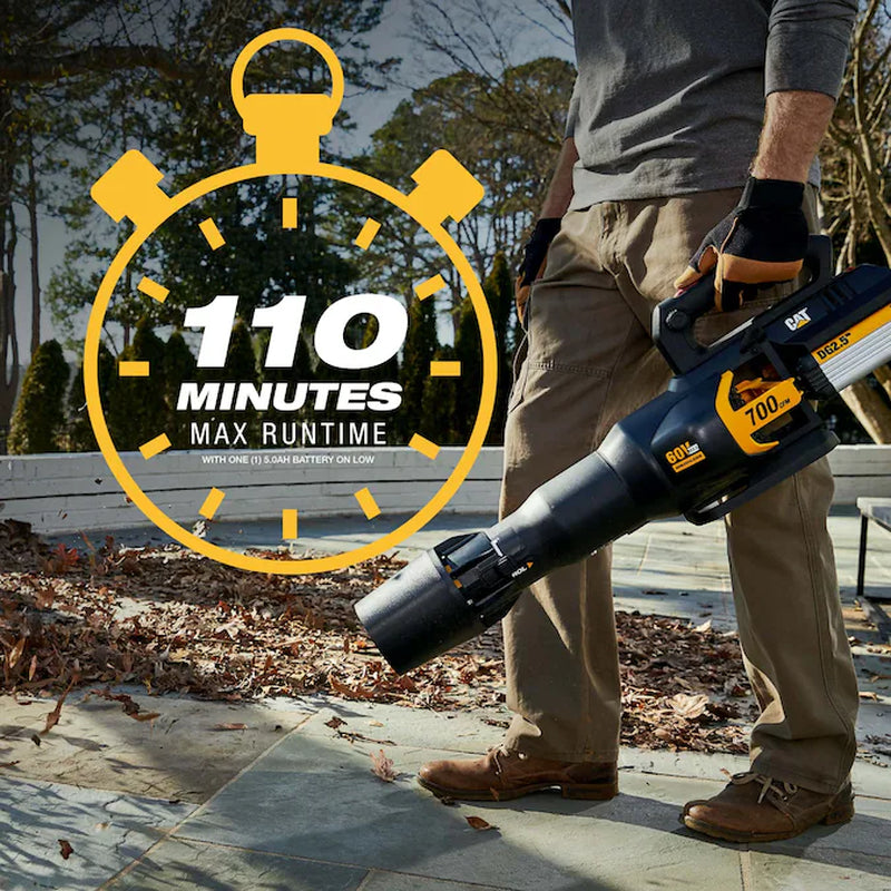 60-Volt 700-CFM 135-MPH Battery Handheld Leaf Blower 2.5 Ah