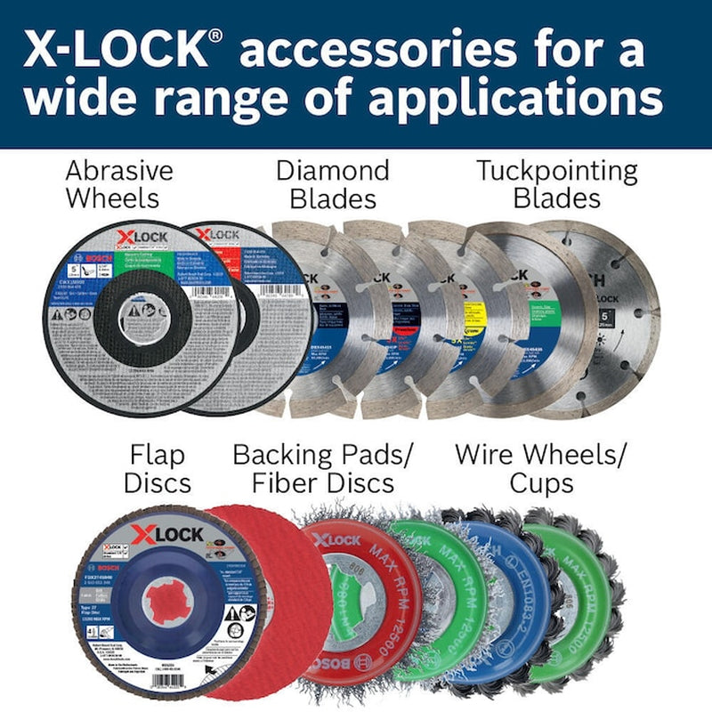 X-LOCK 4.5-In 18-Volt Sliding Switch Brushless Cordless Angle Grinder