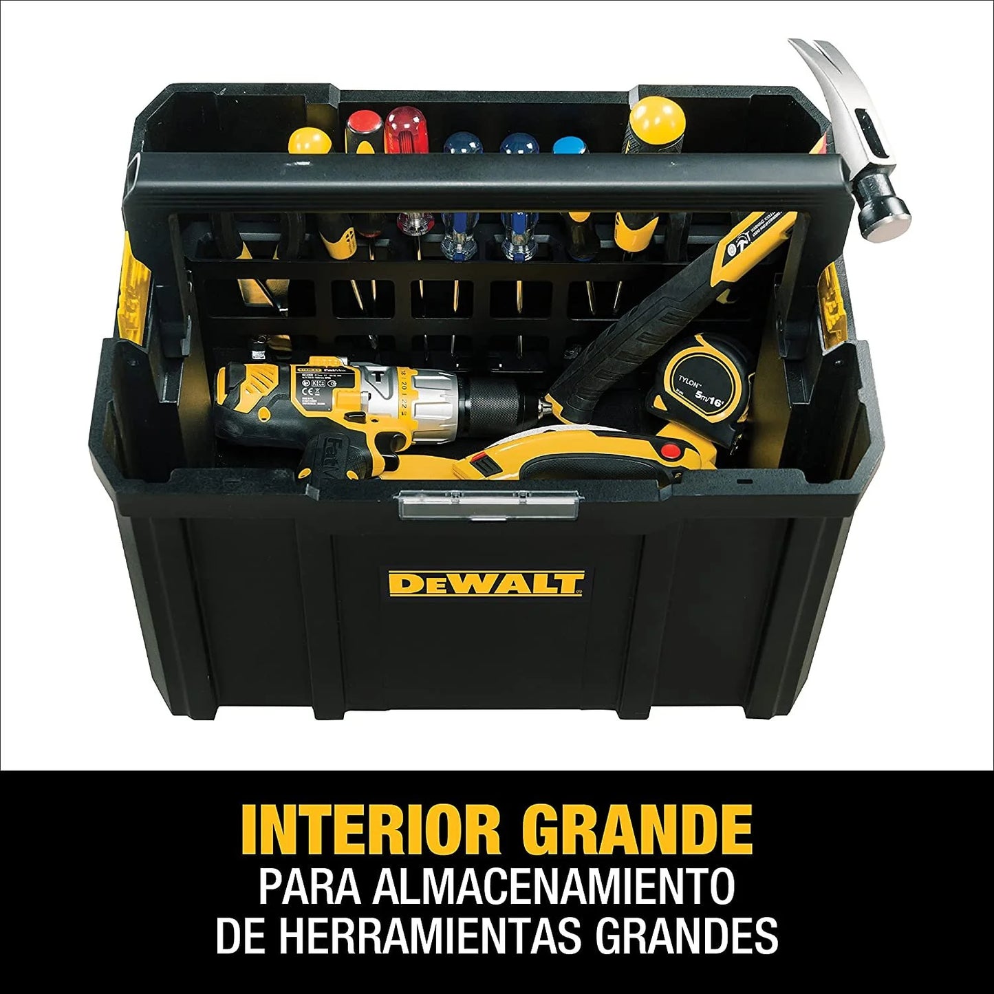 Durable Tool Boxes & Organizers, Black Yellow, 19.75" X 15.75" X 11.75", 3.98 Lbs
