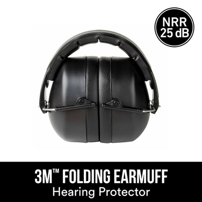 Reusable Folding Earmuff Reusable Cordless Hearing Protection Earmuffs Noise Reduction Rating (NRR) of 25 Db Db Noise Reduction Rating