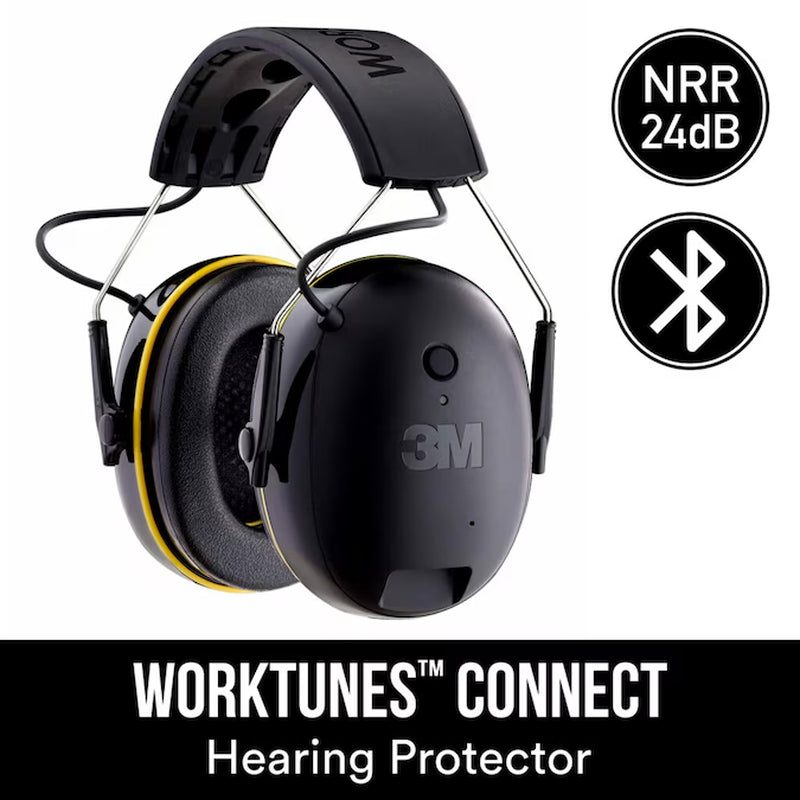 Worktunes Connect Reusable Cordless Hearing Protection Earmuffs Bluetooth Compatibility 24 Db Db Noise Reduction Rating