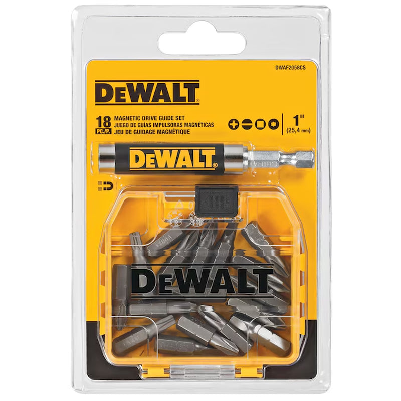 18 -Pack Magnetic Screwdriving Bit Drive Guide Set