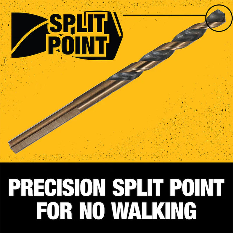 1/2-In X 12-In Black and Gold Coated HSS Aircraft Length Twist Drill Bit