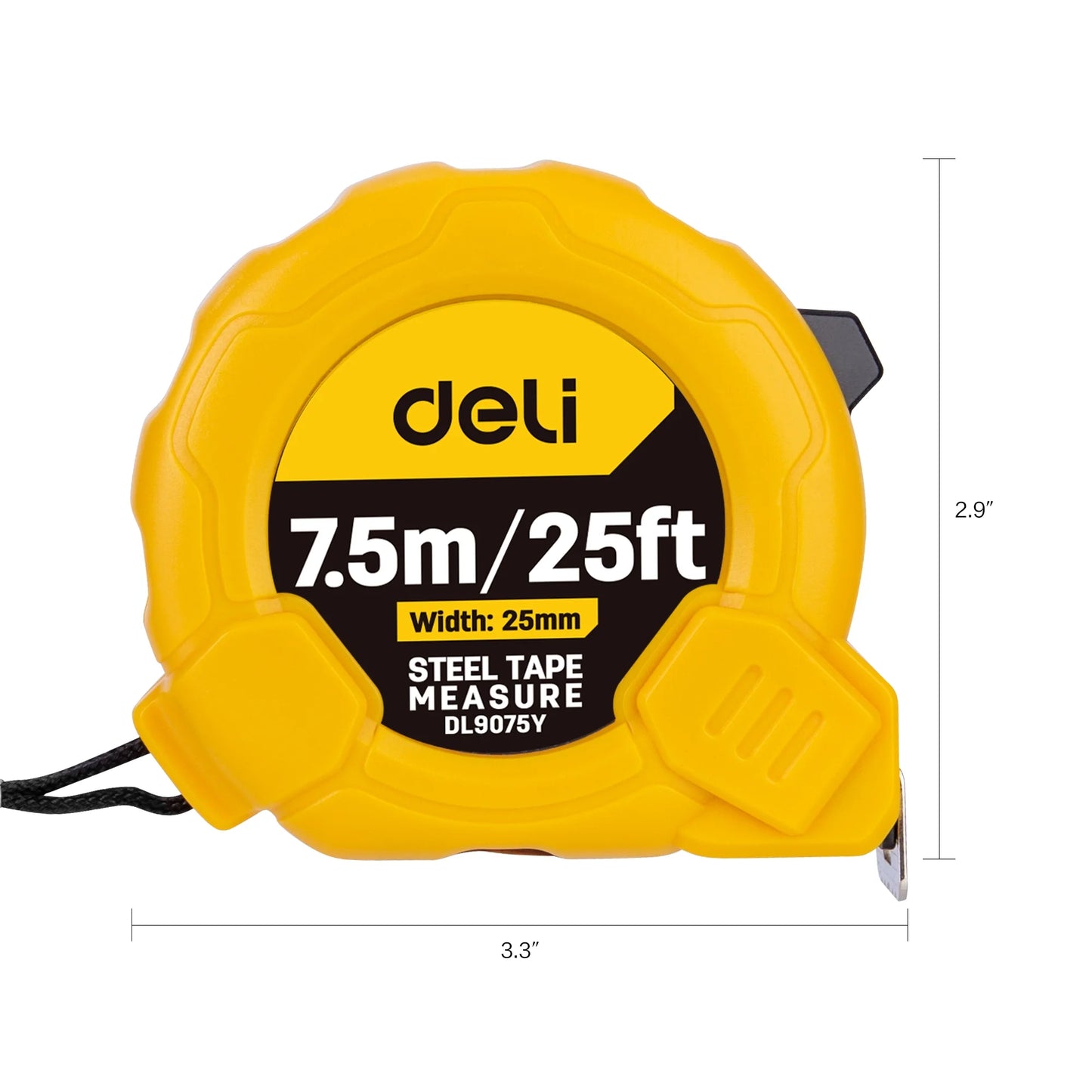Measuring Tape Measure 25 Ft, Metric, Imperial Measurement Tape, Retractable, Self-Lock