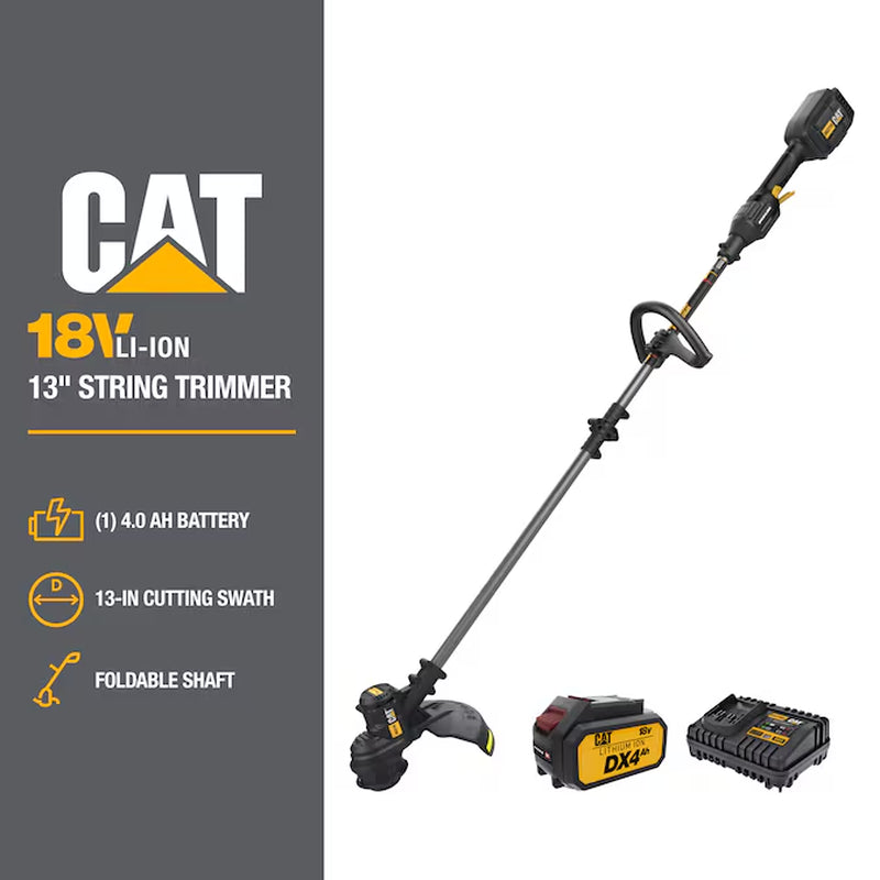 18-Volt 13-In Foldable Shaft Battery String Trimmer 4 Ah (Battery Included) (Charger Included)