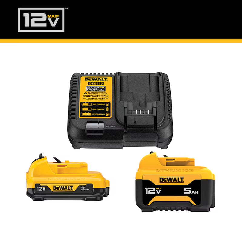 12 -Volt 2 -Pack Lithium-Ion ( 3 Ah 5 Ah Battery and Charger )