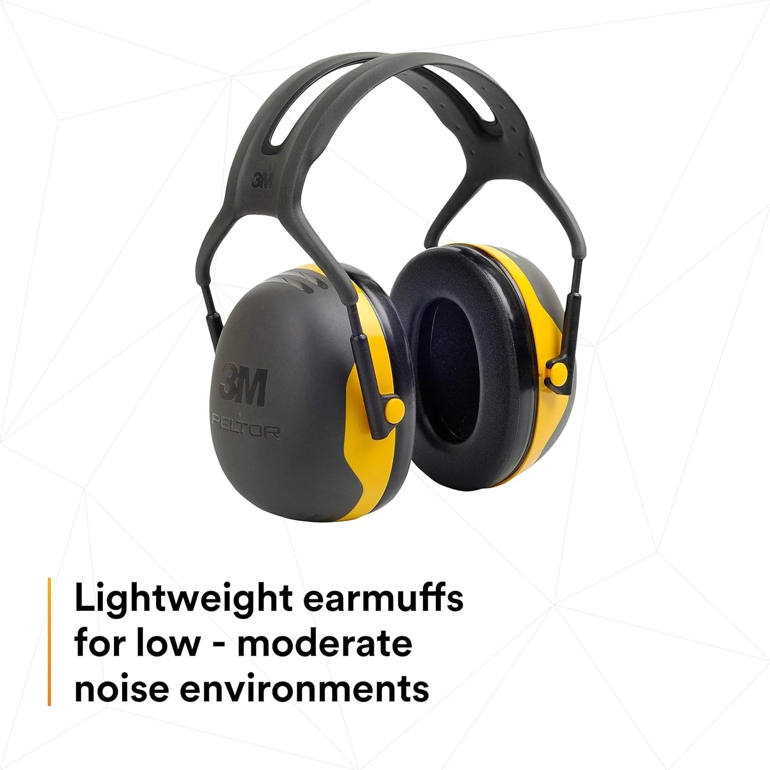 Peltor Black and Yellow Model X2A/37271(AAD) Over-The-Head Hearing Conservation Earmuffs