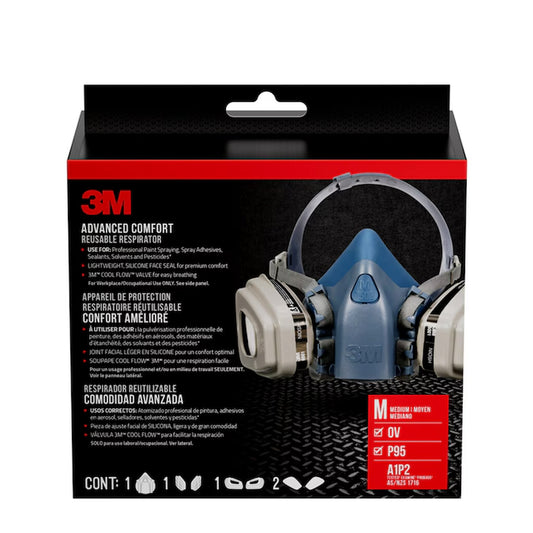 Blue Reusable P95 Medium Multi-Purpose Half Face Respirator