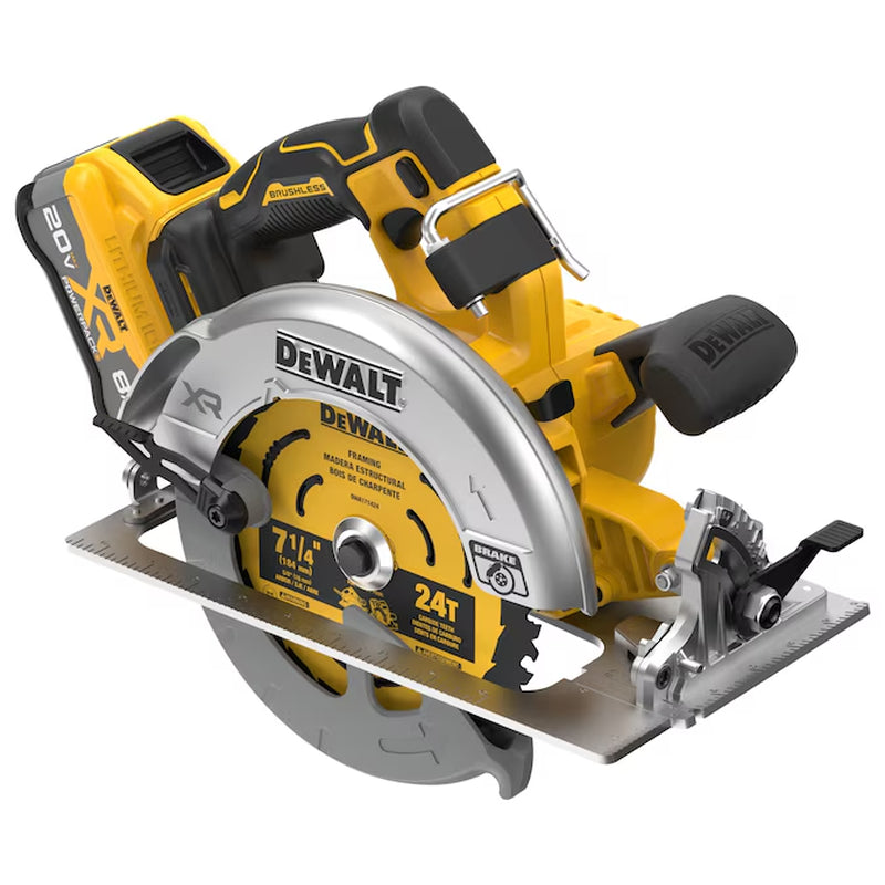XR 20-Volt Max 7-1/4-In Brushless Cordless Circular Saw Kit ( Battery Included )