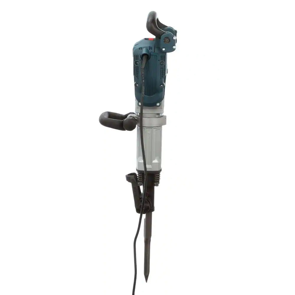 15 Amp 1-1/8 In. Corded Concrete Electric Hex Breaker Hammer Kit with Hard Carrying Case with Wheels