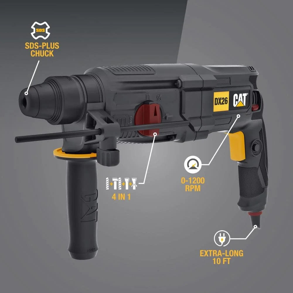 Caterpillar Cat® DX26U Corded 1" Sds-Plus Rotary Hammer Drill 8-AMP