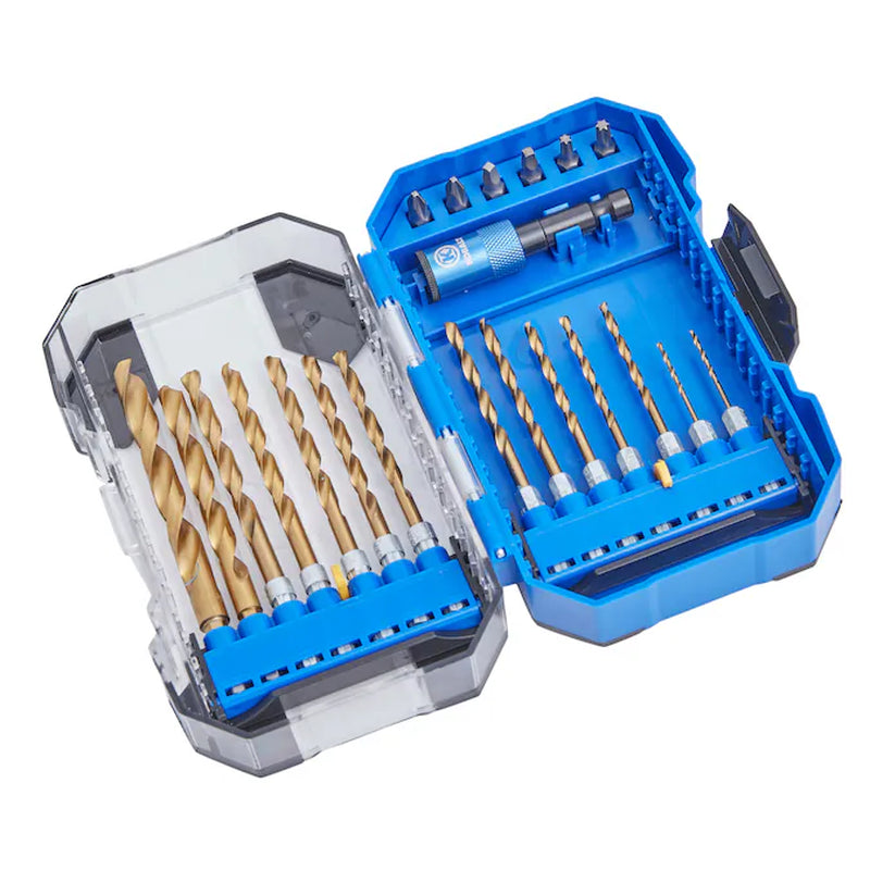 21 -Piece Assorted X Titanium Jobber Length Twist Drill Bit Set