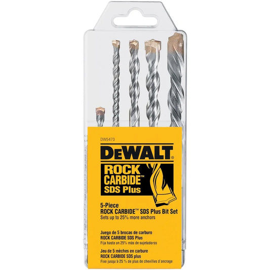 DW5470 5-Pc. Carbide SDS plus Hammer Bit Set - Quantity 1
