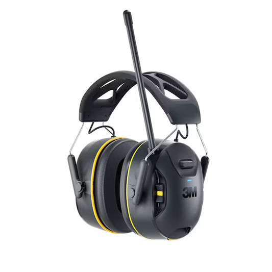 Worktunes Wireless Hearing Protector Reusable Cordless Hearing Protection Earmuffs with AM/FM Radio Bluetooth Compatibility 26 Db Noise Reduction Rating