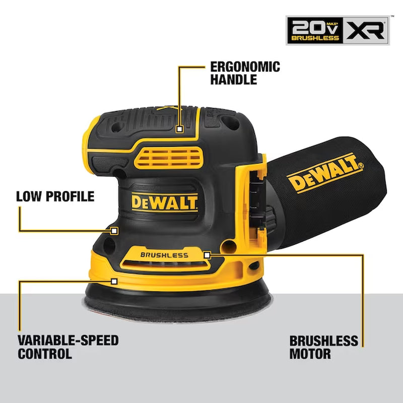 XR 20-Volt Brushless Variable Speed Random Orbital Cordless Sander with Dust Management