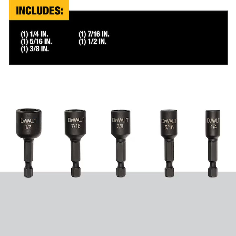 Nutsetter Impact Driver Bit 5 -Piece
